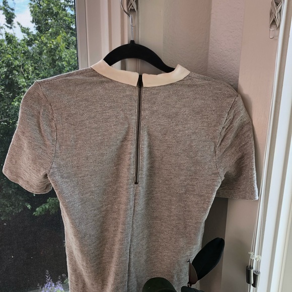 J. Crew gray collared top - Picture 2 of 3